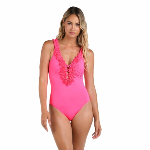 Calzoneta LB ruffle bright pink