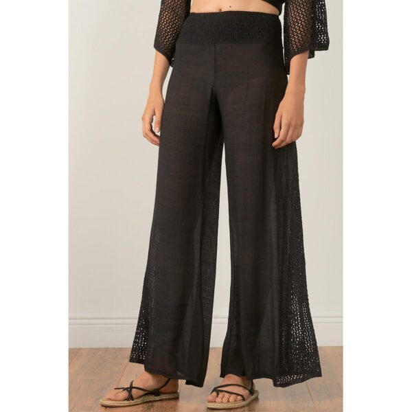 Pantalon Elan con elastico lado crochet negro - Imagen 2