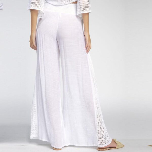 Pantalon Elan con elastico lado crochet blanco - Imagen 6
