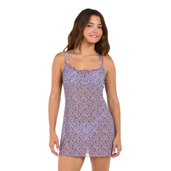 Vestido Citrus corto Flora Libertad mesh
