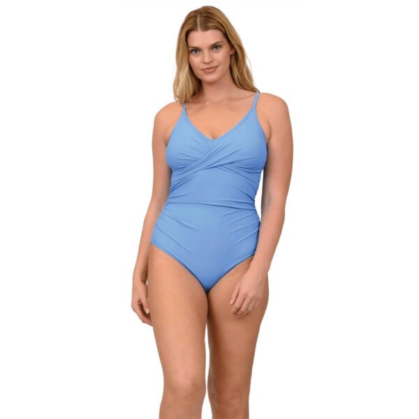 Calzoneta Beach Party SS twist front solida celeste mujer
