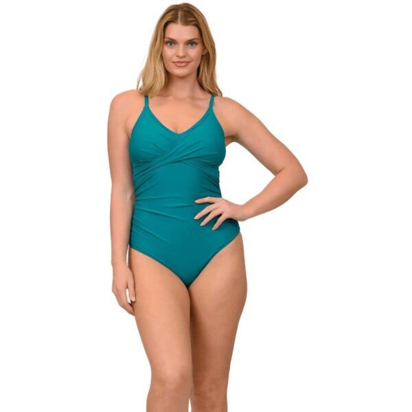 Calzoneta Beach Party SS twist front solida esmeralda mujer