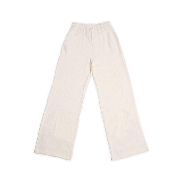 Pantalon Jasmine  tipo lino beige con figuras bordadas doradas - Imagen 2