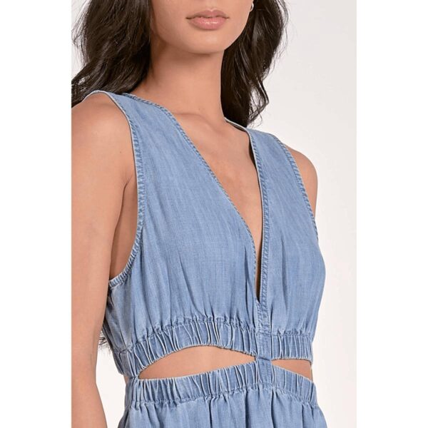 Vestido Elan largo denim cut out - Imagen 3