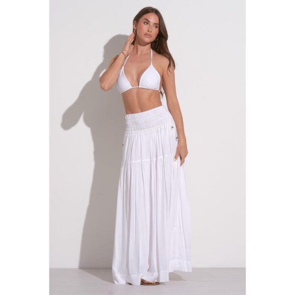 Falda Elan larga con elastico blanca