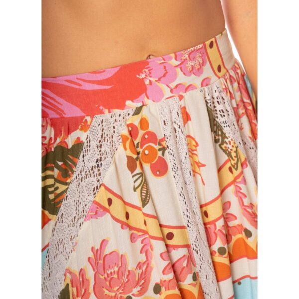 Falda larga Maaji SS25 Floral Groove Chambray - Imagen 4