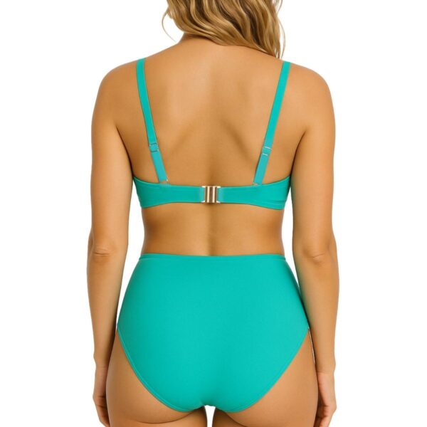 Bikini Beach Party SS 2 pz cintura alta esmeralda mujer - Imagen 3