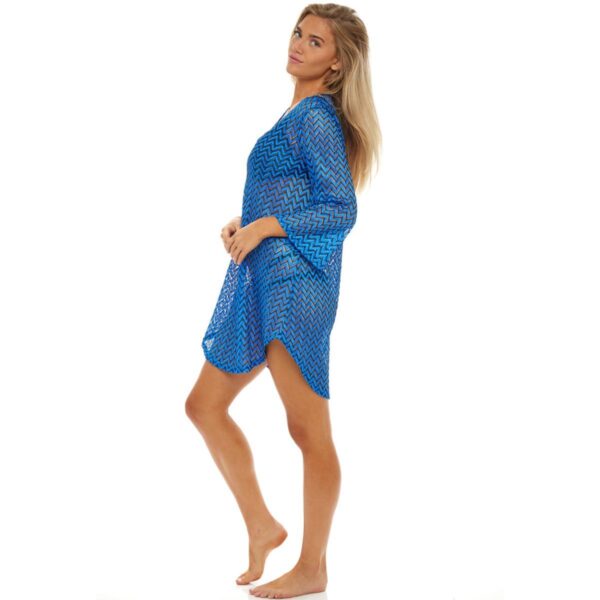 Salida Elif W2T M/L chevron azul y negro cuello V - Imagen 2