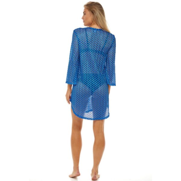 Salida Elif W2T M/L chevron azul y negro cuello V - Imagen 3