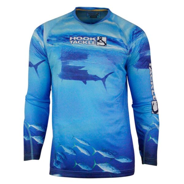 Rashguard Hook & Tackle M/L Flying solo azul hombre