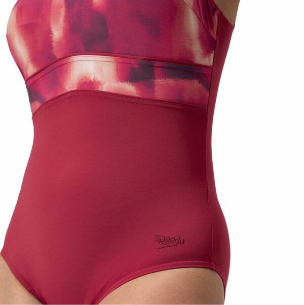 Calzoneta Speedo Shaping ContourEclipse mujer roja busto estampado - Imagen 2