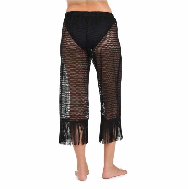 Pantalon LB calado con flecos negro - Imagen 2