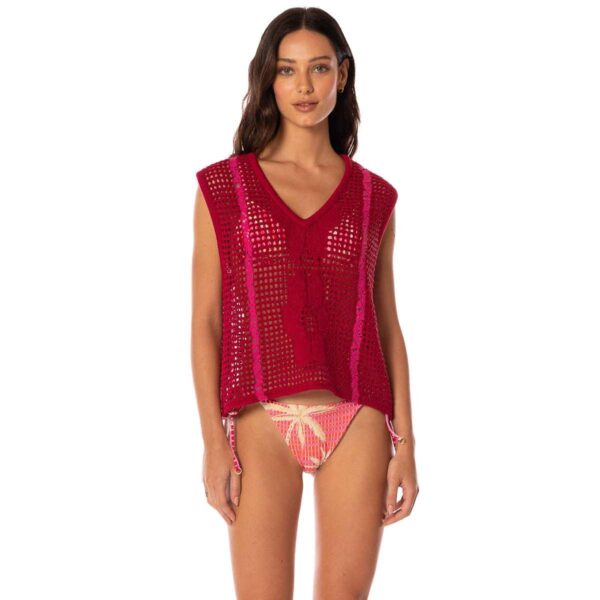 Camisa Maaji SP26 Flame Coral Plum - Imagen 6