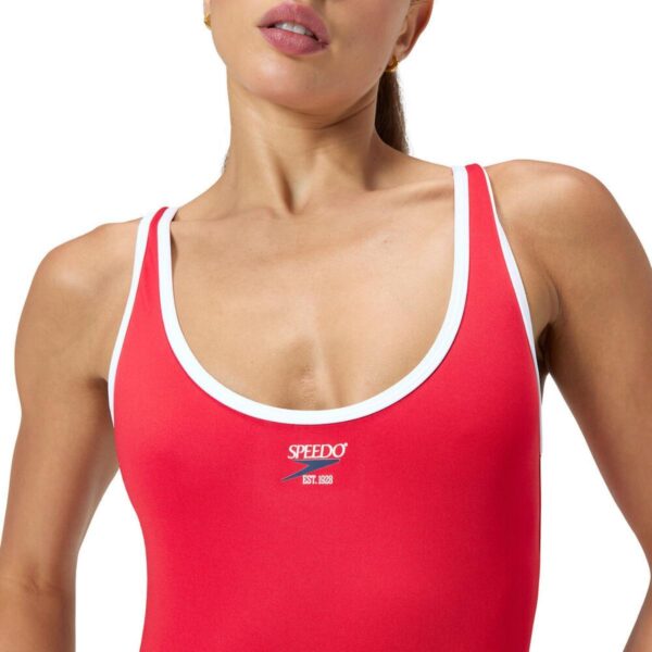 Calzoneta Speedo Solid Scoop mujer rojo - Imagen 4