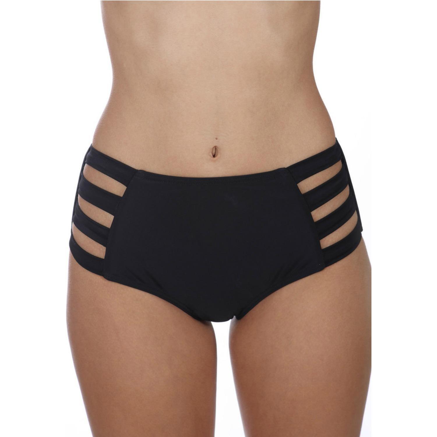 Bottom Heat solido cintura alta negro mujer