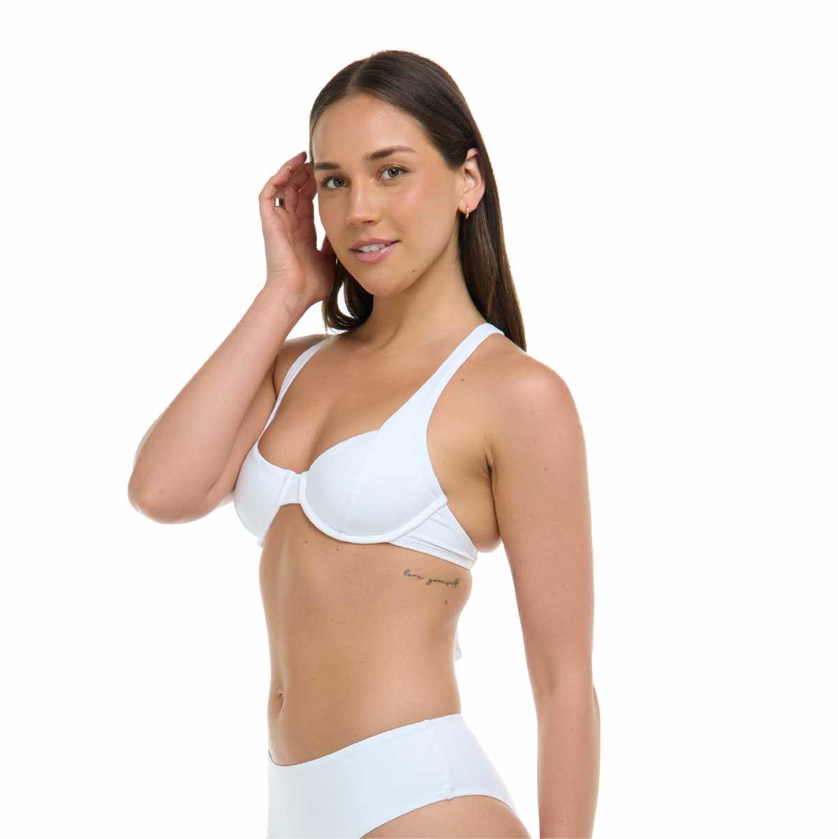 Top Eidon solido Maya blanco mujer - Imagen 2