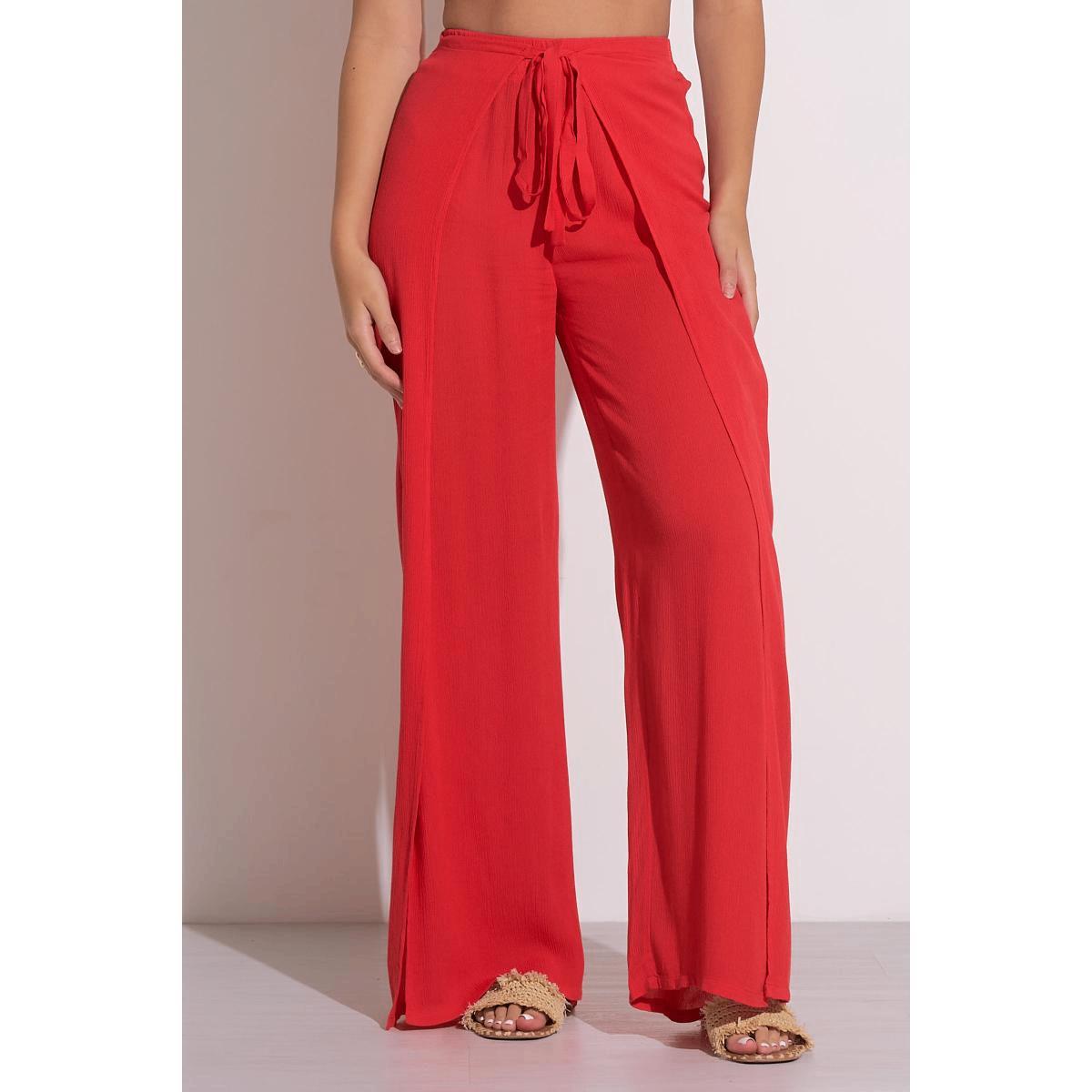 Pantalon Elan wrap leg rojo - Imagen 3