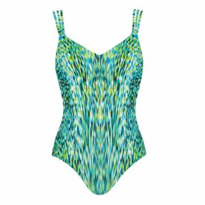 Calzoneta Sunflair 72058 leopard print celeste y amarillo