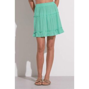Falda Elan corta algodón verde menta