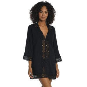 Tunica LB M/L negra orilla crochet