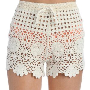 Short Citrus crochet beige mujer