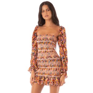 Vestido Maaji corto SP25 reversible Prism Cat Marta