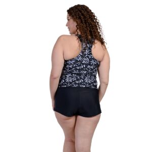Tankini YBL 2 pzas Midnight Leaves con short