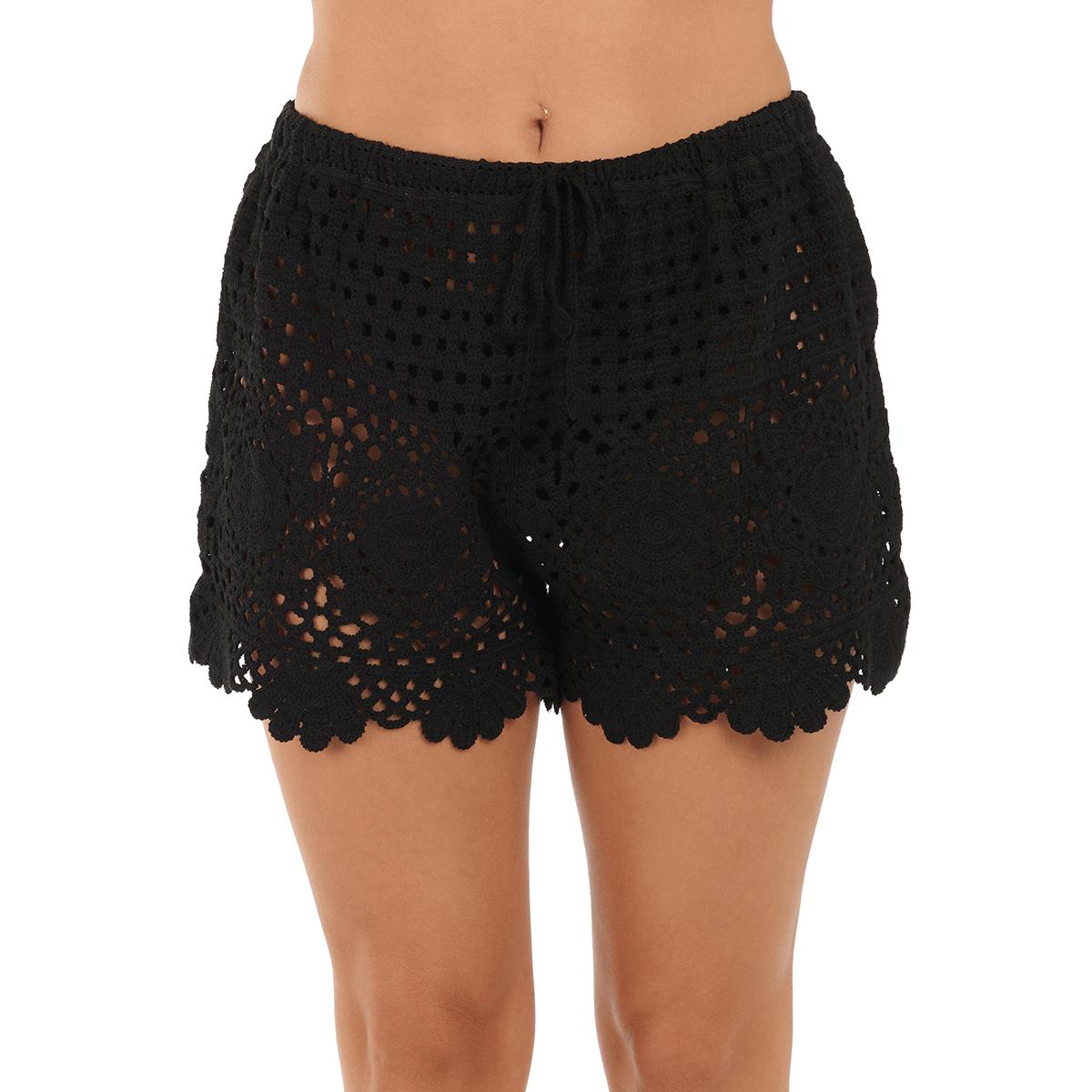 Short Citrus crochet negro mujer - Imagen 2
