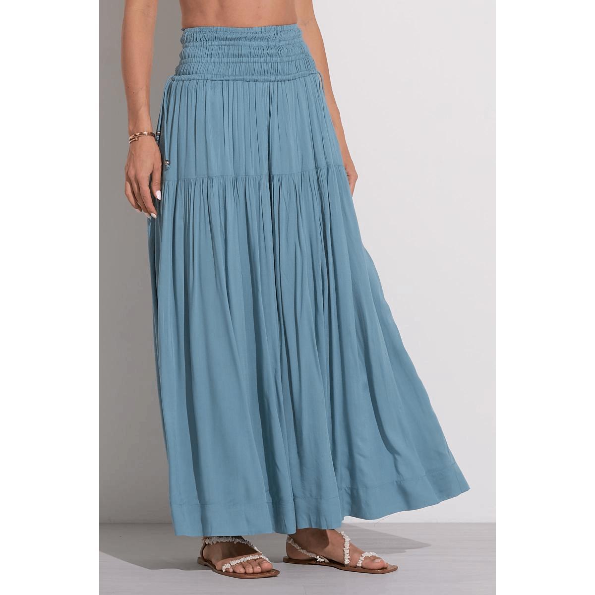 Falda Elan larga con elastico teal - Imagen 2