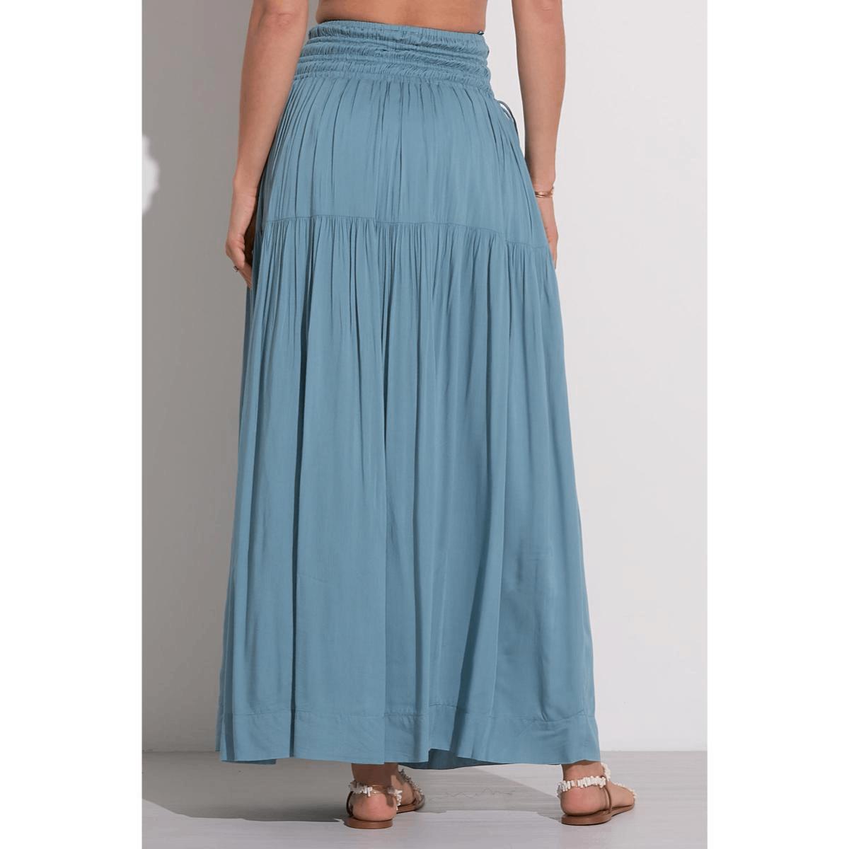 Falda Elan larga con elastico teal - Imagen 3