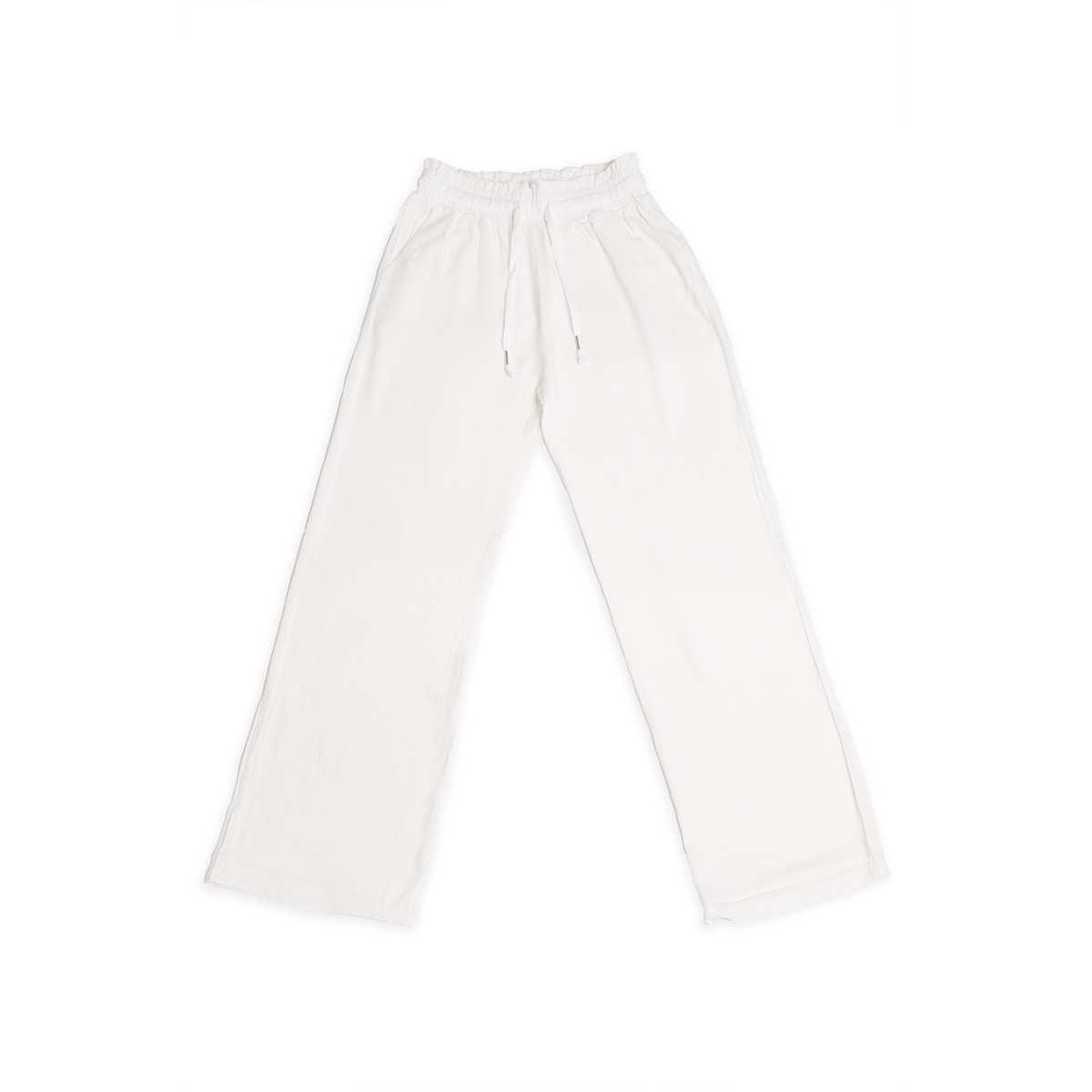 Pantalon Jasmine tipo lino solido beige - Imagen 6
