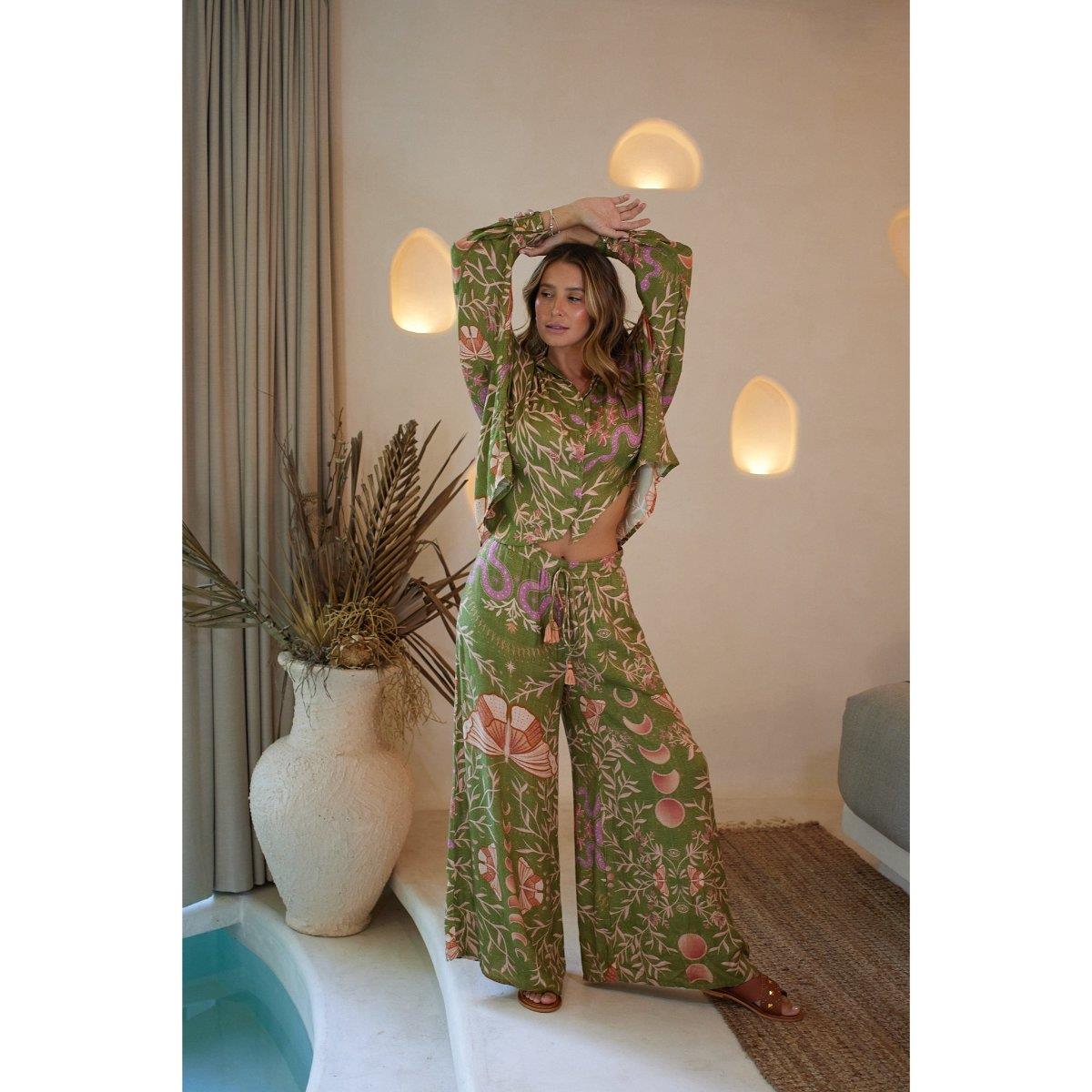 Pantalon Z&L Papillon verde