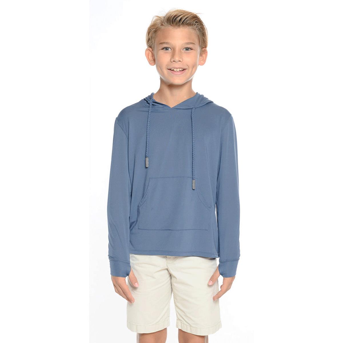 Rashguard Ingear M/L niños azul mar con capuchon