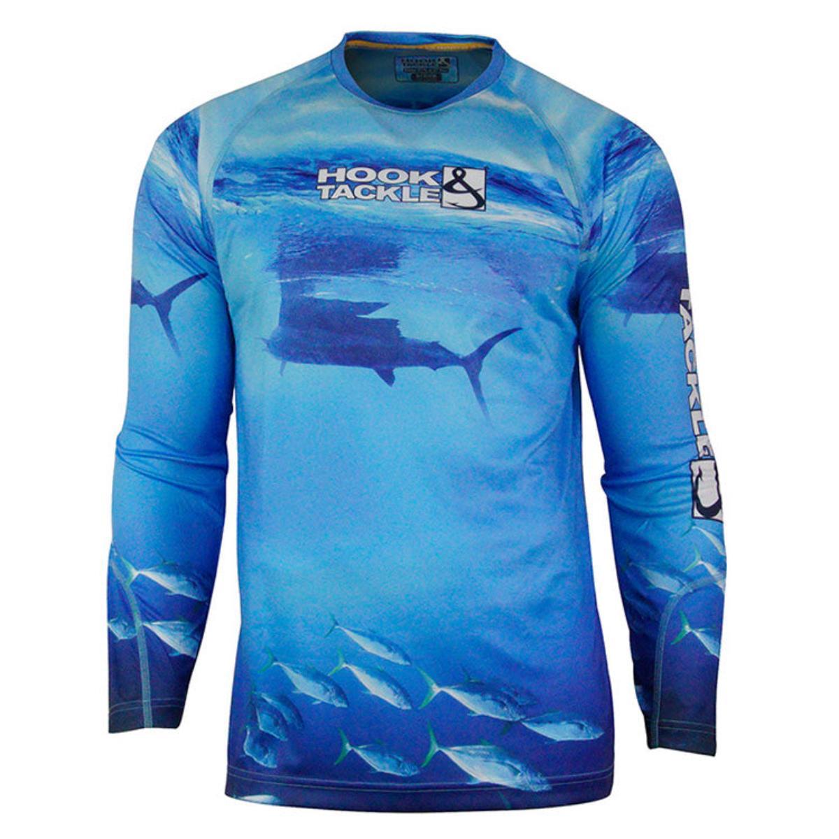 Rashguard Hook & Tackle M/L Flying solo azul hombre