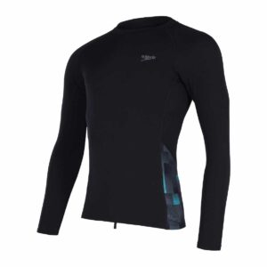 Rashguard Speedo M/L Endurance+MAX hombre negro/cuadros grises