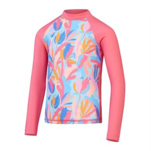 Rashguard Speedo M/L niña flores rosadas