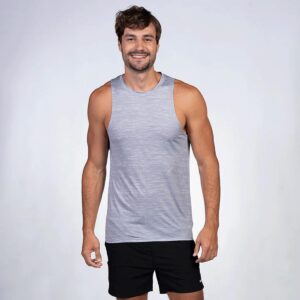 Rashguard Ingear sin manga hombre gris claro lineas