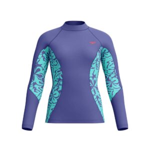 Rashguard Speedo M/L Endurance+ mujer azul/aqua tropical
