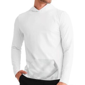 Rashguard SS M/L blanca capuchon hombre