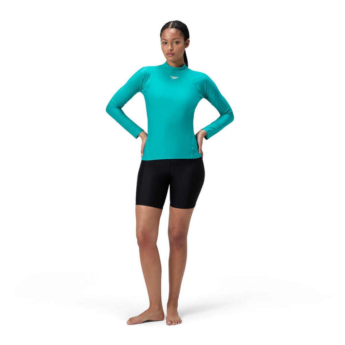 Rashguard Speedo M/L Essential mujer turquesa - Imagen 4