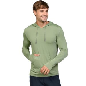 Rashguard Ingear M/L hombre verde militar con capuchon