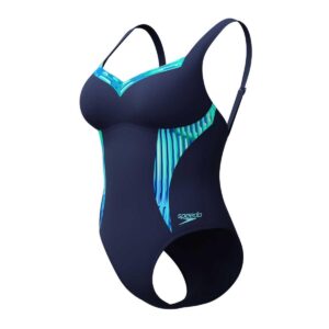 Calzoneta Speedo Shaping Lunaelustre mujer azul/lineas turquesa