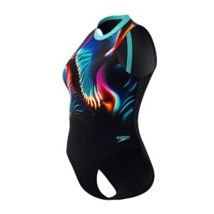 Calzoneta Speedo Endurance+MAX Hydrasuit mujer negro/lineas neon