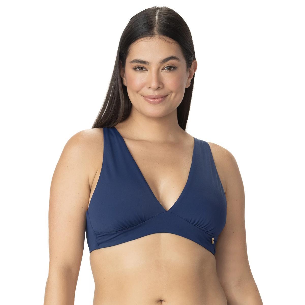 Top Garotas Acuafit triangulo azul cobalto - Imagen 2