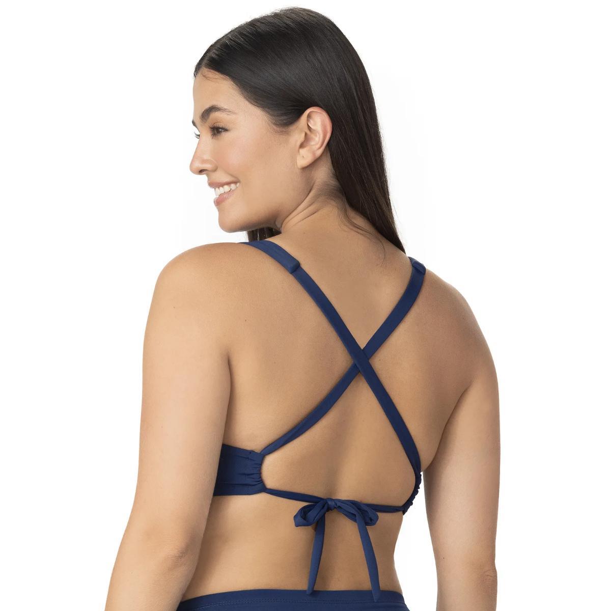 Top Garotas Acuafit triangulo azul cobalto - Imagen 4