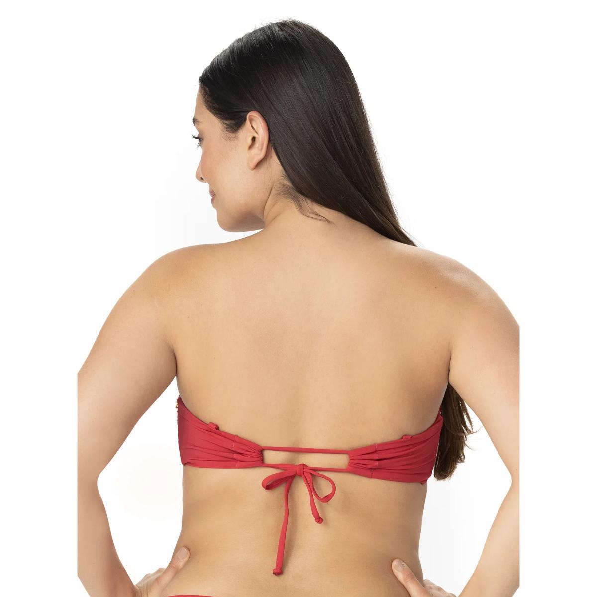 Top Garotas stapless entrochado rojo - Imagen 3