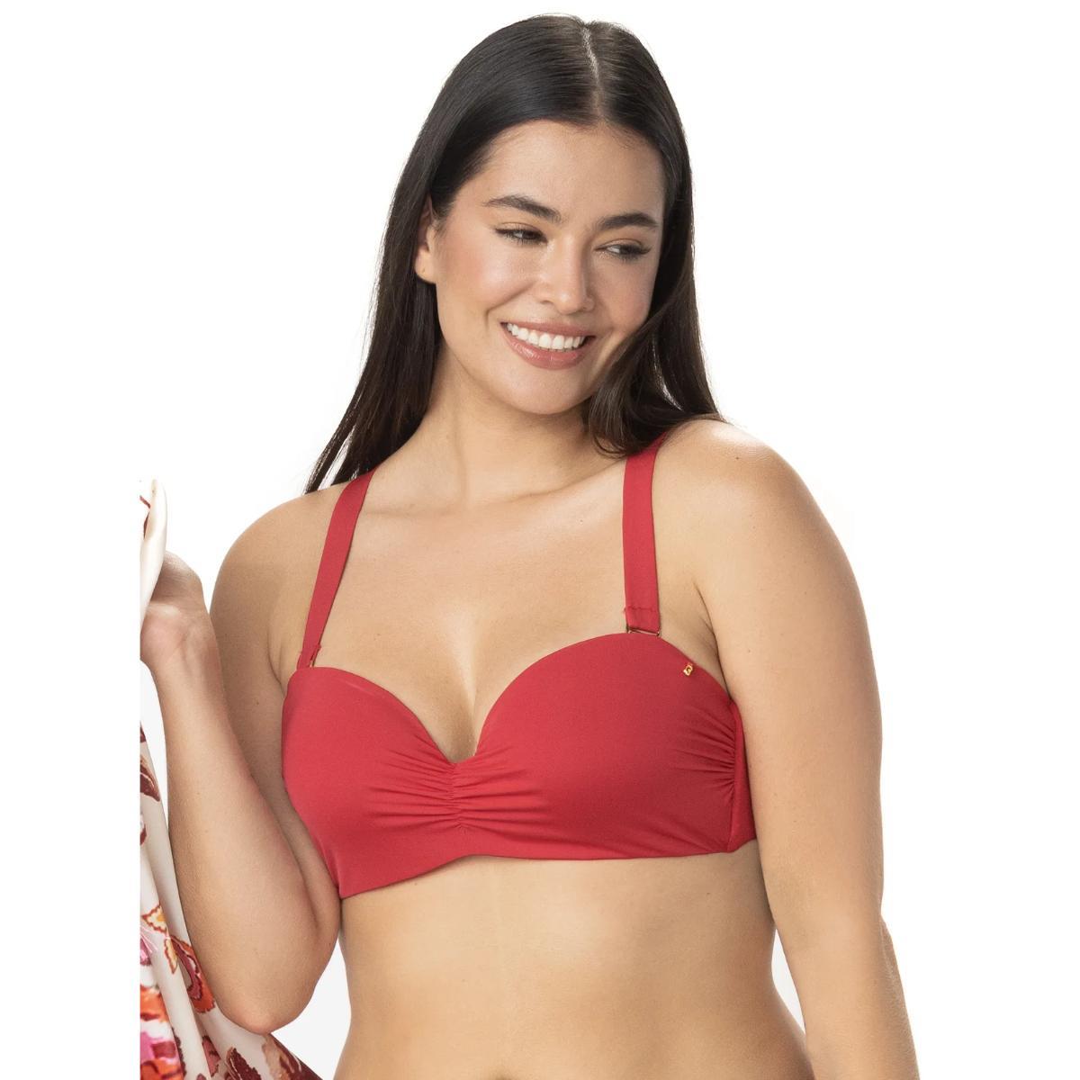 Top Garotas strapless copa rojo - Imagen 2