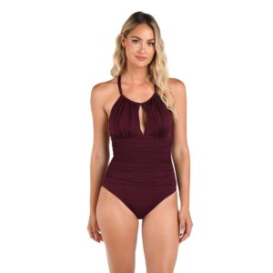 Calzoneta LB cuello alto dark cherry
