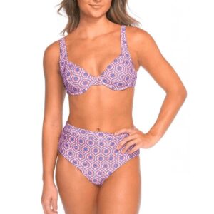Bikini Raisins SS 2 pz mosaico flor morado mujer