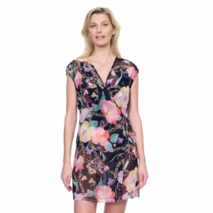 Vestido Gottex corto Memories of Capri negro